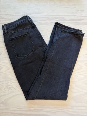 Good American Classic High-Rise Boot Cut Black Jeans